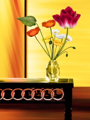 Tải file File tranh đứng lối vào TD2755 (PSD) cho in tranh 3D