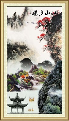 File tranh File tranh đứng lối vào TD2802 (ảnh gốc) in trần 3D