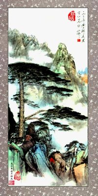 File gốc File tranh đứng lối vào TD2811 (in ấn) màu sắc trung thực