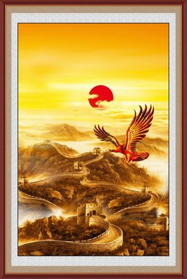 File gốc File tranh đứng lối vào TD2924 (in lụa) tranh thuận buồm