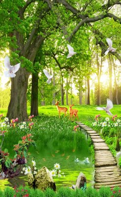 Tải file File tranh đứng lối vào TD2929 (gốc) in nhanh