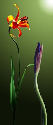 File gốc File tranh đứng lối vào TD2981 (in lụa) hoa văn cổ điển