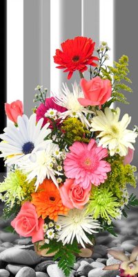 File gốc File tranh đứng lối vào TD2986 (in lụa) tranh phong thủy