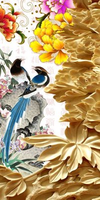 File PSD File tranh đứng lối vào TD3241 (bản gốc) dễ dàng edit