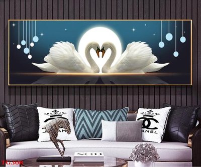 File in trần File tranh bộ in tráng gương hiện đại TG308 (bản gốc) đại dương