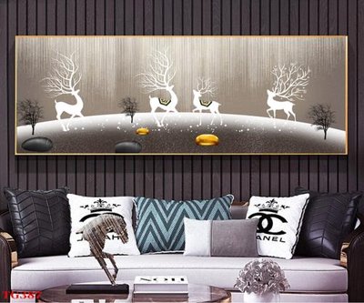 File gốc File tranh bộ in tráng gương hiện đại TG387 (in tráng gương) ốp tường