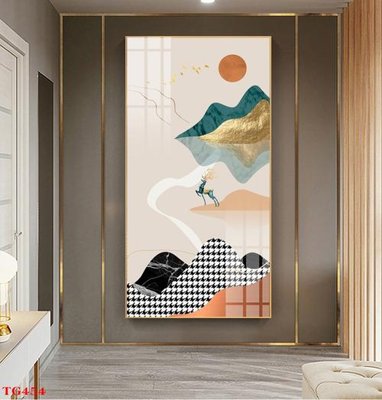 File tranh File tranh bộ in tráng gương hiện đại TG454 (gốc) chủ đề trừu tượng