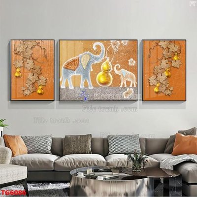 File tranh gốc File bộ tranh treo tráng gương TG6086 (bản đẹp) độc quyền