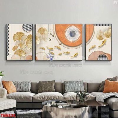 Ảnh gốc File bộ tranh treo tráng gương TG6131 (độ nét cao) in mica