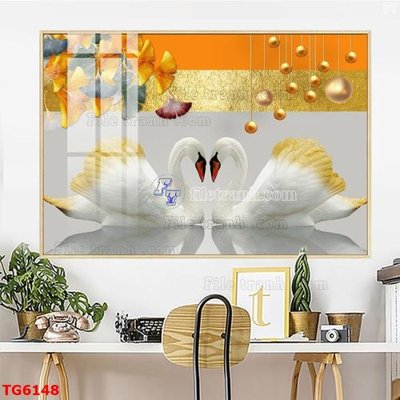 File tranh gốc File bộ tranh treo tráng gương TG6148 chủ đề hiện đại
