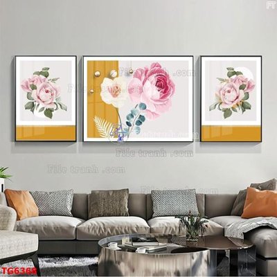 File gốc File bộ tranh treo tráng gương TG6368 (chuẩn màu) cho in offset