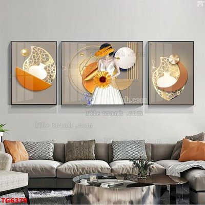 File tranh File bộ tranh treo tráng gương TG6379 (bản gốc) treo phòng ăn
