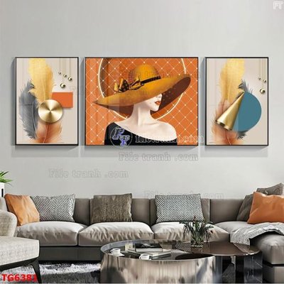 Tải file File bộ tranh treo tráng gương TG6381 (gốc) làm file in ấn