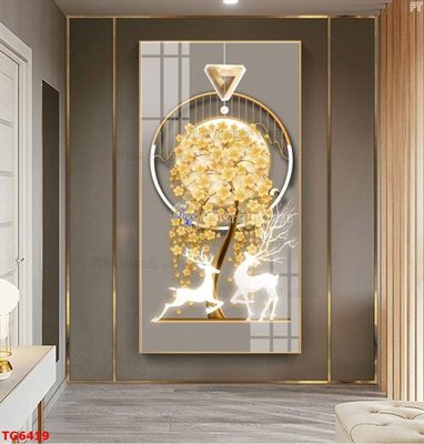 File gốc File bộ tranh treo tráng gương TG6419 (in lụa) tranh thuận buồm