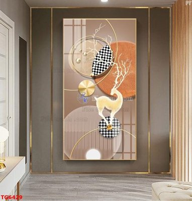 File gốc File bộ tranh treo tráng gương TG6429 (trang trí) cho phòng khách