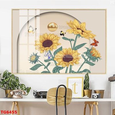 File gốc File bộ tranh treo tráng gương TG6455 (in lụa) cao cấp