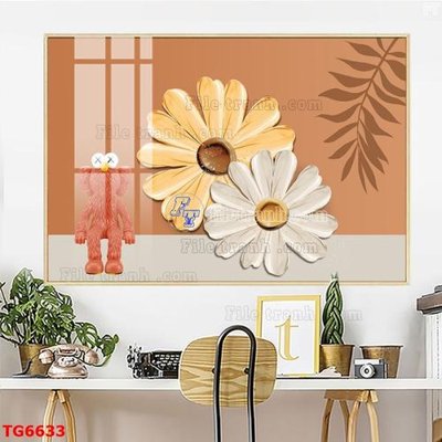 Chi tiết file tranh tráng gương File bộ tranh treo tráng gương TG6633 (ảnh gốc)