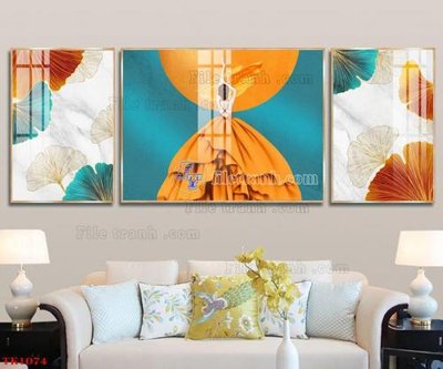 File gốc File tranh bộ in tráng gương hiện đại TK1074 (ảnh chi tiết) để in trần