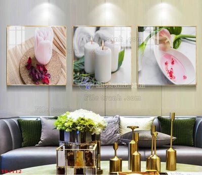 File gốc File tranh bộ in tráng gương hiện đại TK1112 (in lụa) cao cấp