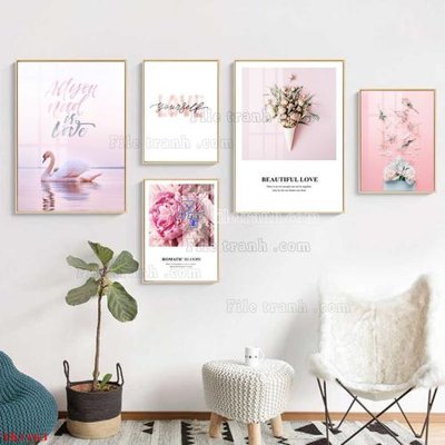 File tranh gốc PSD File tranh bộ in tráng gương hiện đại TK1163 còn nguyên layer