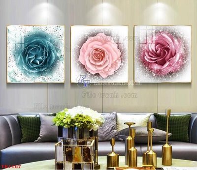 File gốc File tranh bộ in tráng gương hiện đại TK1167 (in mica) cắt laser