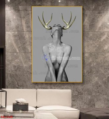 File ảnh File tranh bộ in tráng gương hiện đại TK1228 (gốc) trang trí khách sạn