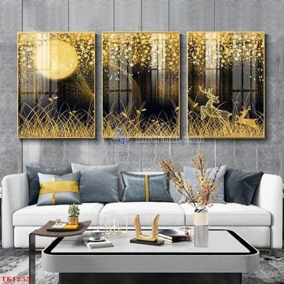 File gốc File tranh bộ in tráng gương hiện đại TK1255 (ảnh chi tiết) để in trần