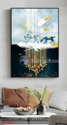 Ảnh gốc file in lụa File tranh bộ in tráng gương hiện đại TK1297 chi tiết