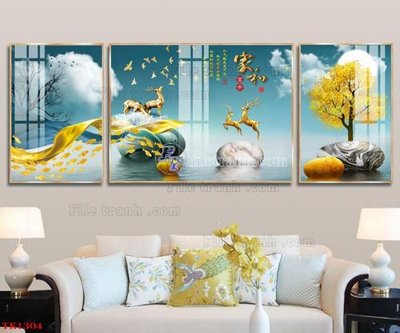 Tải file File tranh bộ in tráng gương hiện đại TK1304 (gốc) in tranh tráng gương