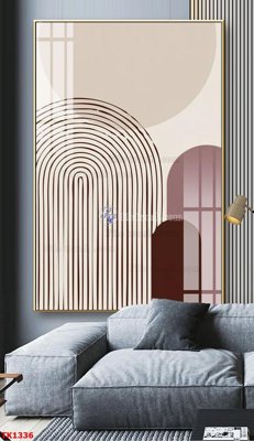 File in trần File bộ tranh treo tráng gương TK1336 (bản gốc) hoa văn