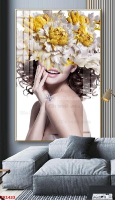 Hình ảnh file gốc in trần nhà File bộ tranh treo tráng gương TK1433