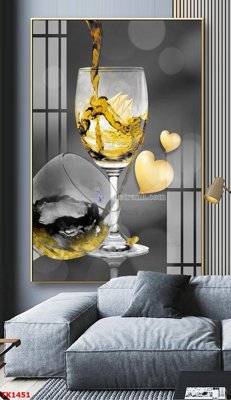 File in trần File bộ tranh treo tráng gương TK1451 (file gốc) phong thủy