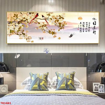 Download file gốc File bộ tranh treo tráng gương TK1461 (in lụa) hoa lá