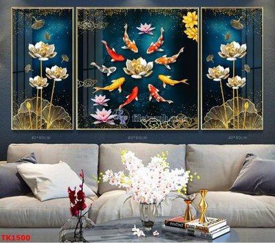 File gốc in ấn File bộ tranh treo tráng gương TK1500 độ phân giải cao