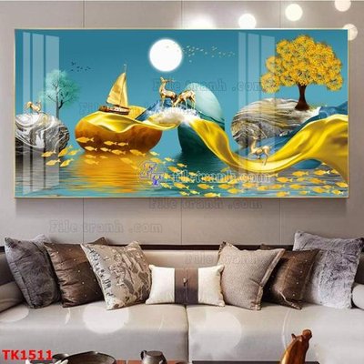 File tranh File bộ tranh treo tráng gương TK1511 (file gốc) chuẩn màu in