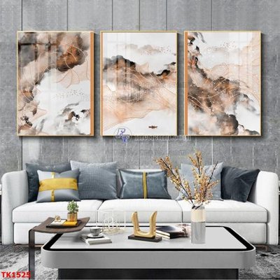 File tranh File bộ tranh treo tráng gương TK1525 (bản gốc) in lụa 5D