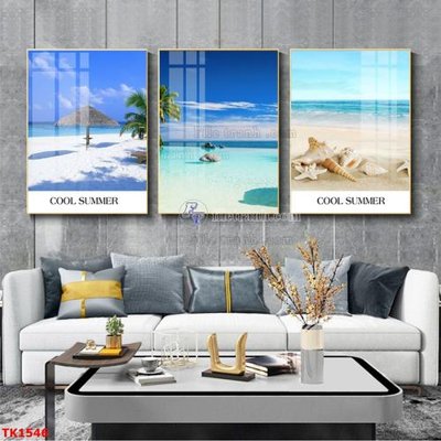 File gốc File bộ tranh treo tráng gương TK1546 (in lụa) tranh thuận buồm