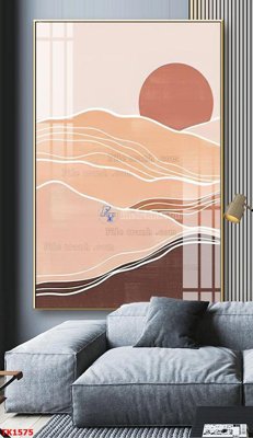 File gốc File bộ tranh treo tráng gương TK1575 (in tráng gương) nghệ thuật