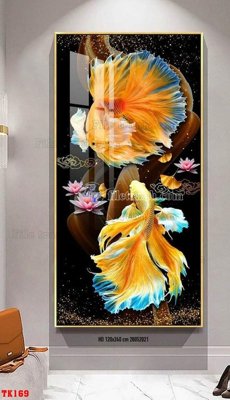 File tranh File tranh hiện đại pha lê gương hot TK169 (bản gốc) in lụa dán tường
