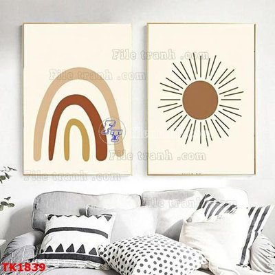 File tranh File bộ tranh treo tráng gương TK1839 (gốc) chủ đề động vật