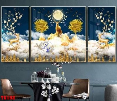 File gốc File tranh hiện đại pha lê gương hot TK192 (in lụa) cao cấp