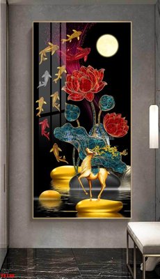 File gốc in tráng gương File tranh hiện đại pha lê gương hot TK198 chi tiết