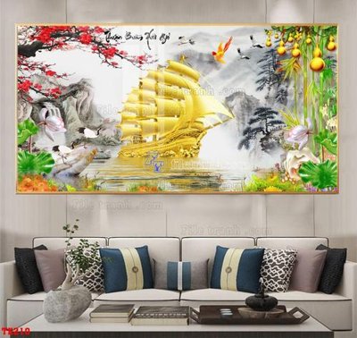 File in ấn File tranh hiện đại pha lê gương hot TK210 (bản gốc) chất lượng cao