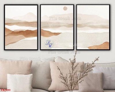 File tranh ảnh gốc File tranh bộ in tráng gương hiện đại TK509 dùng cho in khổ lớn