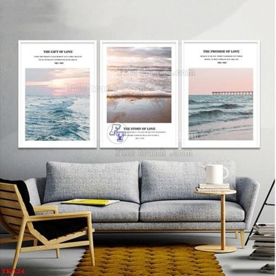 File gốc File tranh bộ in tráng gương hiện đại TK524 (in mica) làm bảng hiệu