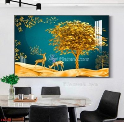 File gốc File tranh bộ in tráng gương hiện đại TK552 (phong cách) cổ điển