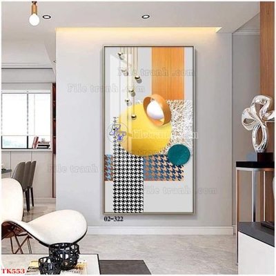File tranh File tranh bộ in tráng gương hiện đại TK553 (gốc) in backlit film
