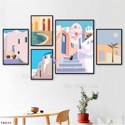 File in ấn File tranh bộ in tráng gương hiện đại TK633 chuyên nghiệp