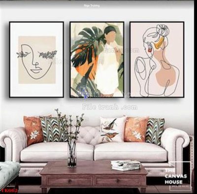 File gốc File tranh bộ in tráng gương hiện đại TK662 (in tráng gương) sang trọng