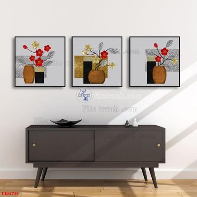 File PSD File tranh bộ in tráng gương hiện đại TK670 (bản gốc) cho nhà in